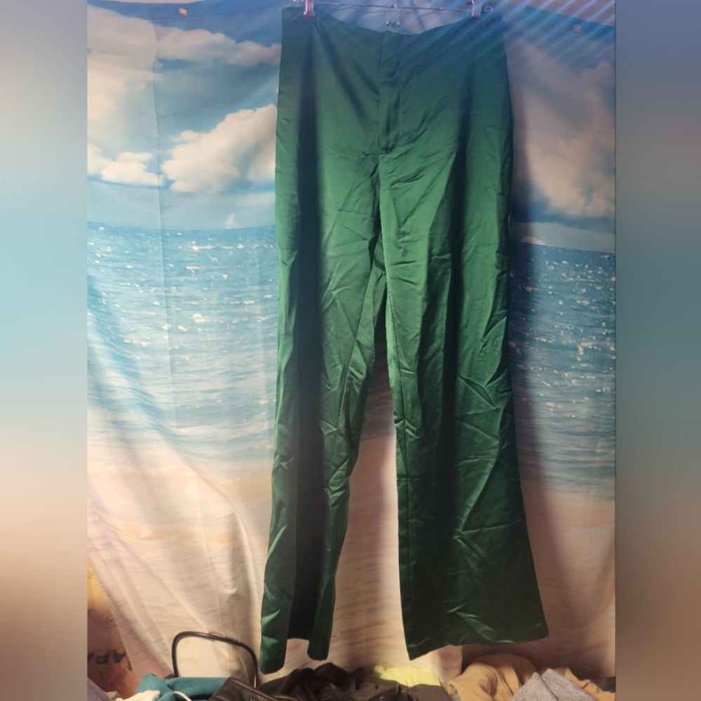 Jason Wu NWOT Green Satiny Trousers Women's Size 2